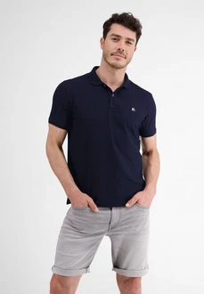 LERROS Poloshirt Klassischer Polostyle Dunkelblau/Blau
