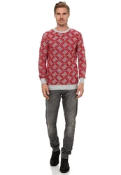 Rusty Neal Strickpullover Rot/Dunkelrot