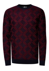 Rusty Neal Strickpullover Dunkelrot/Bordeaux/Lila/Rot