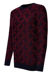 Rusty Neal Strickpullover Dunkelrot/Bordeaux/Lila/Rot