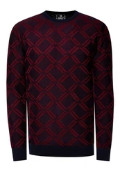Rusty Neal Strickpullover Dunkelrot/Bordeaux/Lila/Rot