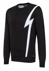 Rusty Neal Strickpullover Schwarz/Rot/Grün/Grau/Creme