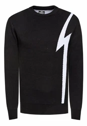 Rusty Neal Strickpullover Schwarz/Rot/Grün/Grau/Creme