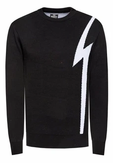 Rusty Neal Strickpullover Schwarz/Rot/Grün/Grau/Creme