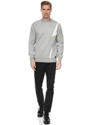 Rusty Neal Strickpullover Grau/Hellgrau/Silber