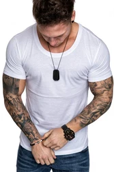 Amaci&Sons T-Shirt LANCASTER Basic Crew Neck Weiß/Creme/Hellblau/Grau/Schwarz