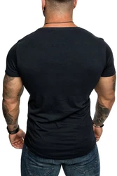 Amaci&Sons T-Shirt TACOMA Basic Crew Neck Shirt Dunkelblau/Hellblau/Schwarz/Rot