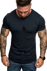 Amaci&Sons T-Shirt TACOMA Basic Crew Neck Shirt Dunkelblau/Hellblau/Schwarz/Rot