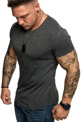 Amaci&Sons T-Shirt TACOMA Basic Crew Neck Shirt Dunkelgrau/Grau