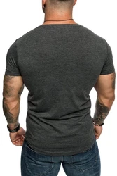 Amaci&Sons T-Shirt TACOMA Basic Crew Neck Shirt Dunkelgrau/Grau