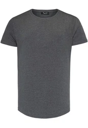 Amaci&Sons T-Shirt TACOMA Basic Crew Neck Shirt Dunkelgrau/Grau