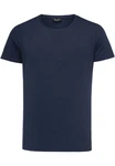Amaci&Sons T-Shirt LANCASTER Basic Crew Neck Dunkelblau/Hellblau/Schwarz