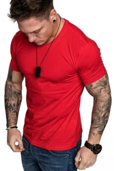 Amaci&Sons T-Shirt LANCASTER Basic Crew Neck Rot/Dunkelrot