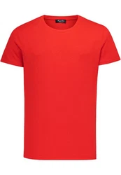 Amaci&Sons T-Shirt LANCASTER Basic Crew Neck Rot/Dunkelrot