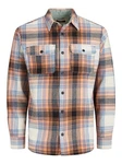 ONLY CARMAKOMA Langarmhemd Rot/Beige/Hellblau/Blau/Braun