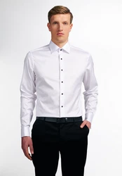 Eterna Hemd Weiß/Creme/Grau