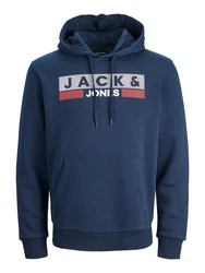 Jack & Jones Plus Sweatshirt JJEcorp Dunkelblau/Blau