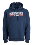 Jack & Jones Plus Sweatshirt JJEcorp Dunkelblau/Blau