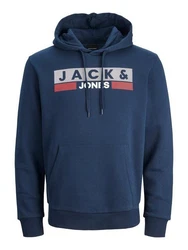 Jack & Jones Plus Sweatshirt JJEcorp Dunkelblau/Blau