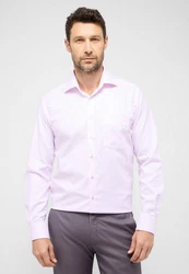 Eterna Langarmhemd MODERN FIT NON IRON Lila/Rosa