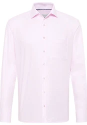 Eterna Langarmhemd MODERN FIT NON IRON Lila/Rosa