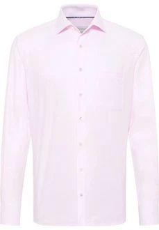 Eterna Langarmhemd MODERN FIT NON IRON Lila/Rosa