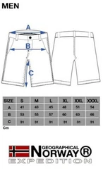 Geographical Norway Cargoshorts Kurze Outdoorhose Basic Herrenshorts mit Gürtel 