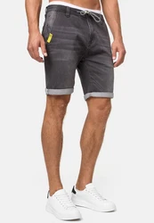 Indicode Jeansshorts Azibo Dunkelgrau/Grau/Hellgrau/Braun