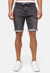 Indicode Jeansshorts Azibo Dunkelgrau/Grau/Hellgrau/Braun