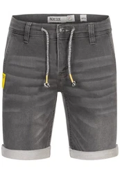 Indicode Jeansshorts Azibo Dunkelgrau/Grau/Hellgrau/Braun