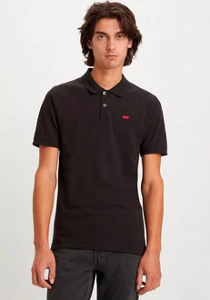 Levi's Poloshirt LE SLIM HOUSEMARK POLO Schwarz/Rot/Dunkelrot Levi's Poloshirt LE SLIM HOUSEMARK POLO Schwarz/Rot/Dunkelrot