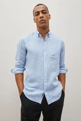 Next Businesshemd Slim Fit Hellblau/Blau