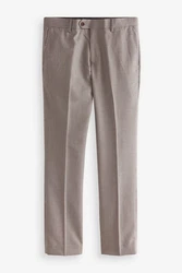 Next Anzughose Slim-Fit Anzug Wollgemisch mit Karos Braun/Beige/Lila/Grau