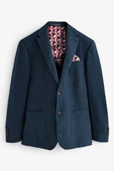 Next Sakko Signature Leomaster Leinenblazer Hellblau/Dunkelblau/Blau