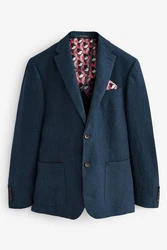 Next Sakko Signature Leomaster Leinenblazer Hellblau/Dunkelblau/Blau