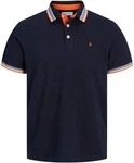 Jack & Jones Poloshirt JJEPAULOS POLO SS NOOS nachtblau/orange/weiß