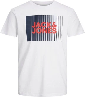 JACK & JONES T-Shirt 'JJCorp' Weiß/Schwarz/Grau/Hellblau/Lila