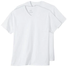 V-Shirt Groe Gren Herren V-Neck T-Shirt 2er-Pack wei