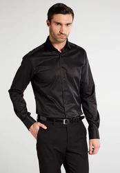 Eterna Langarmhemd Schwarz