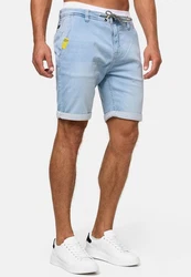 Indicode Jeansshorts Azibo Hellblau