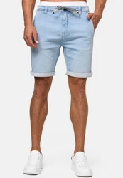 Indicode Jeansshorts Azibo Hellblau