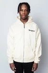 Dropsize Heavy Zip Hoodie Beige/Khaki/Weiß/Hellblau