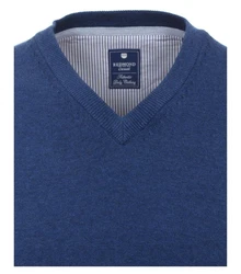 Redmond V-Ausschnitt Pullunder Blau/Dunkelblau