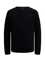 JACK & JONES JJEHILL Knit Crew Neck Pullover schwarz