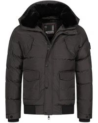 Alessandro Salvarini Winterjacke ASLeonio Grau/Dunkelgrau/Schwarz/Dunkelbraun