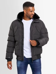 Alessandro Salvarini Winterjacke ASLeonio Grau/Dunkelgrau/Schwarz/Dunkelbraun