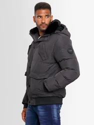 Alessandro Salvarini Winterjacke ASLeonio Grau/Dunkelgrau/Schwarz/Dunkelbraun