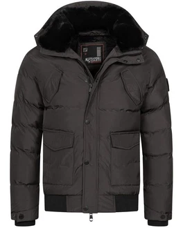 Alessandro Salvarini Winterjacke ASLeonio Grau/Dunkelgrau/Schwarz/Dunkelbraun