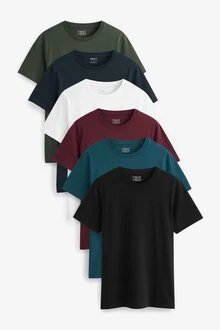 Next T-Shirt (6-tlg) Dunkelrot/Bordeaux/Dunkelblau/Dunkelgrün/Mischfarben/Schwarz Next T-Shirt (6-tlg) Dunkelrot/Bordeaux/Dunkelblau/Dunkelgrün/Mischfarben/Schwarz