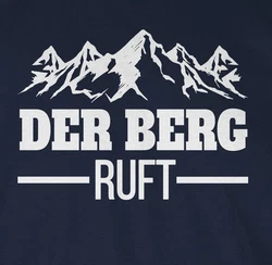 Shirtracer T-Shirt Der Berg ruft Apres Ski Party Dunkelblau/Dunkelrot/Hellblau/Blau